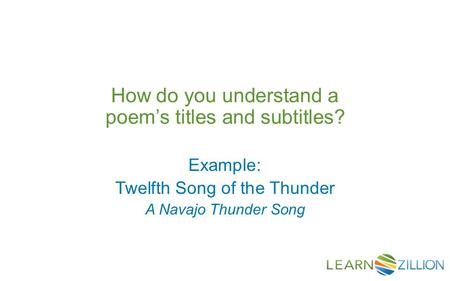 Twelfth Song of the Thunder