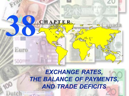 EXCHANGE RATES, THE BALANCE OF PAYMENTS, AND TRADE DEFICITS 38 C H A P T E R.