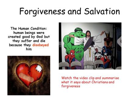 Forgiveness and Salvation