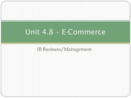 IB Business/Management