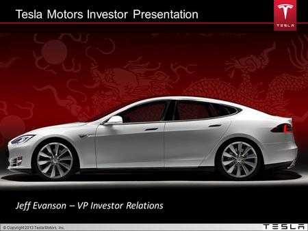 Tesla Motors Investor Presentation