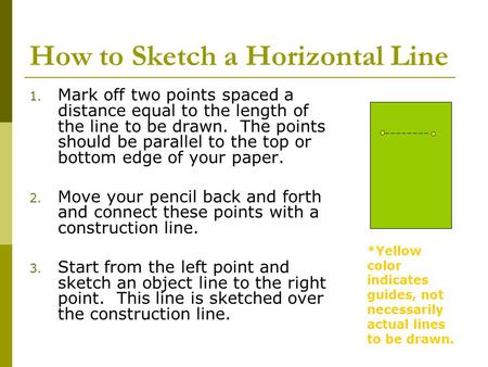 How to Sketch a Horizontal Line
