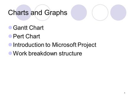 Chapter 6 Introduction to Microsoft Project