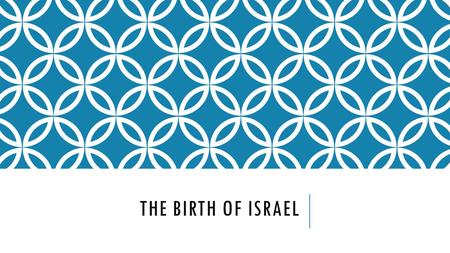THE BIRTH OF ISRAEL. BACKGROUND The British had to determine how to make the Mandate of Palestine into a new country Zionists wanted a Jewish homeland.