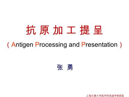 （Antigen Processing and Presentation）