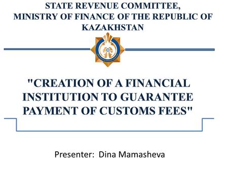 Presenter: Dina Mamasheva. The 1997 Address of the President of the Nation to the people of Kazakhstan Kazakhstan - 2030: Prosperity, Security and Ever.