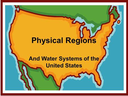 And Water Systems of the United States