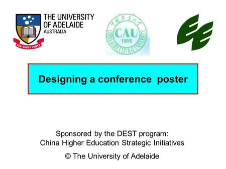 Designing a conference poster