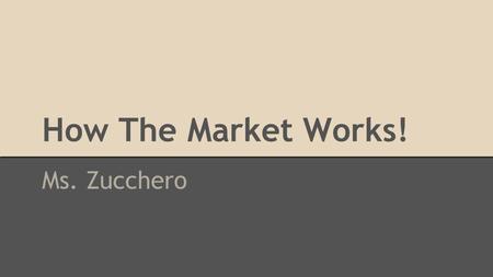 How The Market Works! Ms. Zucchero. Pseudo Stock Market Account Summary Terms: Available Cash – Amount of cash in your account available for trading Withheld.