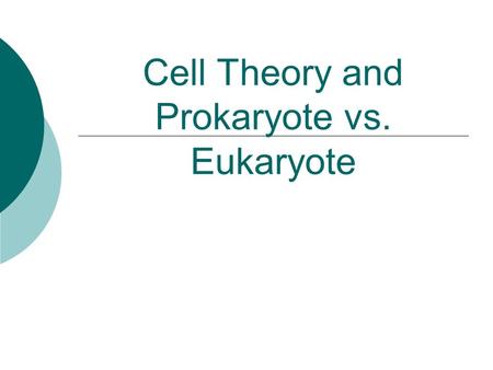 Cell Theory and Prokaryote vs. Eukaryote. What is a Cell?  Cell – Basic unit of living things. Organisms are either:  Unicellular – made of one cell.