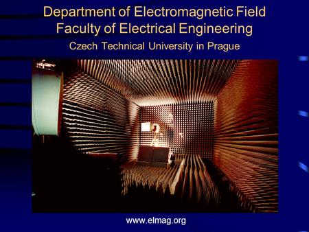 Department of Electromagnetic Field Faculty of Electrical Engineering Czech Technical University in Prague www.elmag.org.