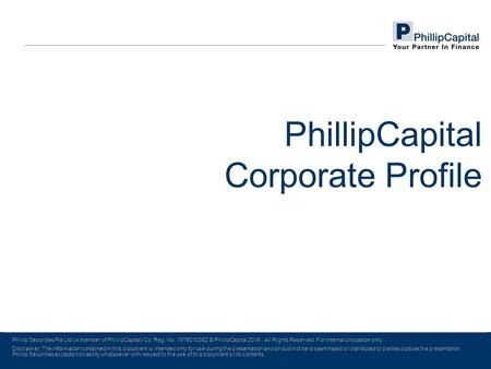 PhillipCapital Corporate Profile