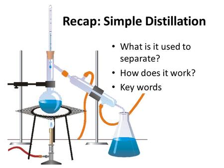Recap: Simple Distillation