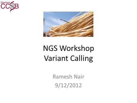 NGS Workshop Variant Calling