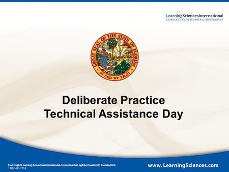 Deliberate Practice Technical Assistance Day