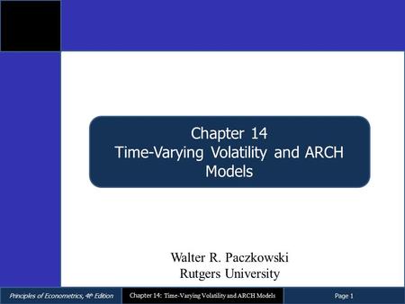 Time-Varying Volatility and ARCH Models