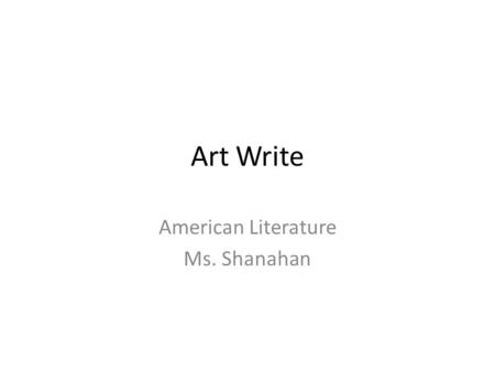 Art Write American Literature Ms. Shanahan. Wednesday, October 22 Artist: Kenneth M. Adams Title: Juan Duran Painted: about 1933–34
