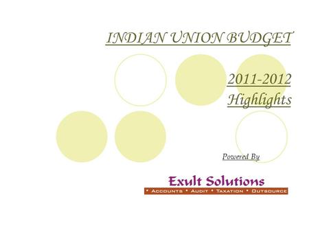 INDIAN UNION BUDGET 2011-2012 Highlights Powered By.
