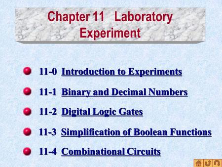 Chapter 11 Laboratory Experiment