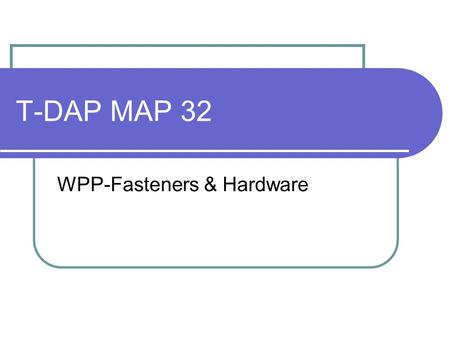WPP-Fasteners & Hardware