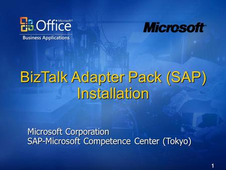 BizTalk Adapter Pack (SAP) Installation