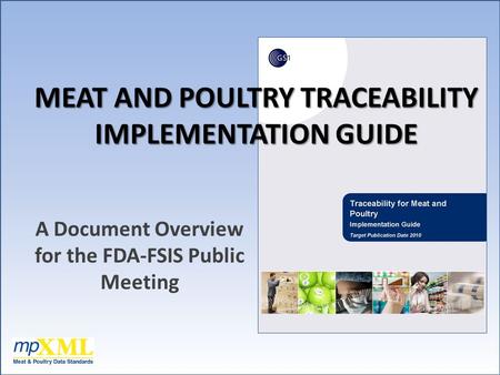 MEAT AND POULTRY TRACEABILITY IMPLEMENTATION GUIDE