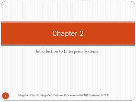 Introduction to Enterprise Systems