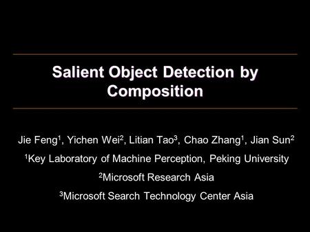 Salient Object Detection by Composition