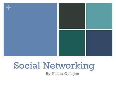 + Social Networking By: Kailee Galligan. + + How Much Time Do We Really Spend On Social Networks? According to a comScore report that was done in 2011.