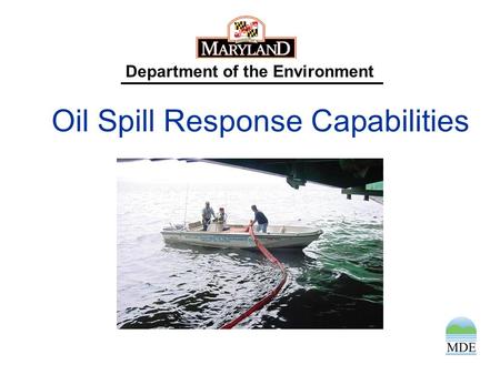 Department of the Environment Oil Spill Response Capabilities.