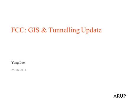Yung Loo 25.06.2014 FCC: GIS & Tunnelling Update.
