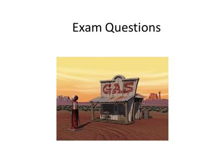 Exam Questions. Fred and Elmer No Price War Price War.