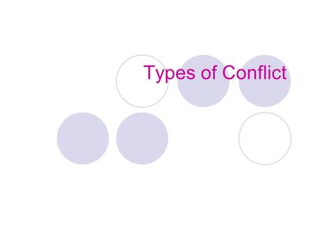 Types of Conflict. What is Conflict? A conflict is a struggle between opposing forces. There are two main kinds of conflict in stories: internal and external.