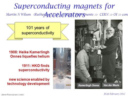 Superconducting magnets for Accelerators
