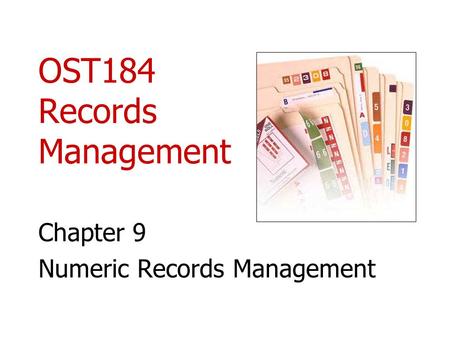 OST184 Records Management