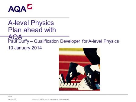 A-level Physics Plan ahead with AQA