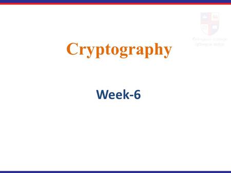 Cryptography Week-6.