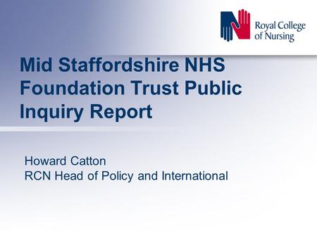 Mid Staffordshire NHS Foundation Trust Public Inquiry Report