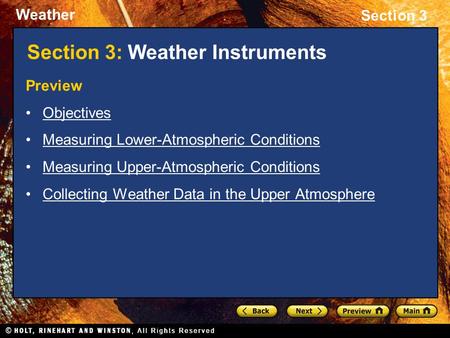 Section 3: Weather Instruments