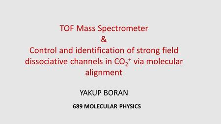 TOF Mass Spectrometer &