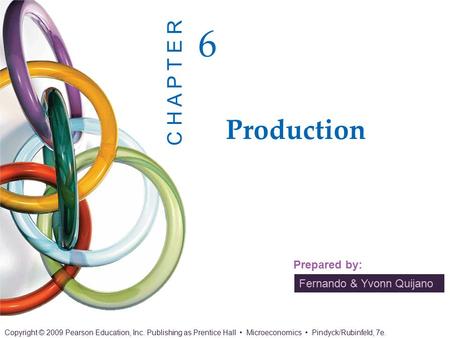 CHAPTER 6 OUTLINE 6.1	The Technology of Production 6.2	Production with One Variable Input (Labor) 6.3	Production with Two Variable Inputs 6.4	Returns to.