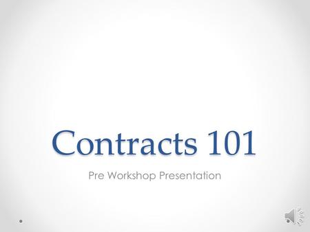 Contracts 101 Pre Workshop Presentation Introduction Property Management exists to provide guidance and leadership on o Construction projects o Preventive.