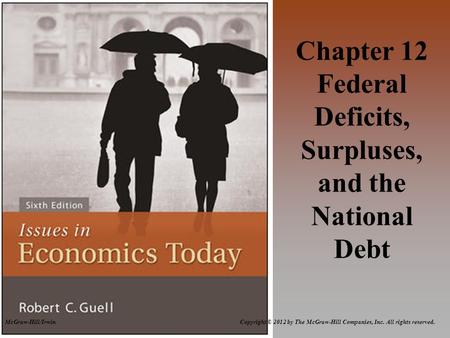 McGraw-Hill/Irwin Copyright © 2012 by The McGraw-Hill Companies, Inc. All rights reserved. Chapter 12 Federal Deficits, Surpluses, and the National Debt.