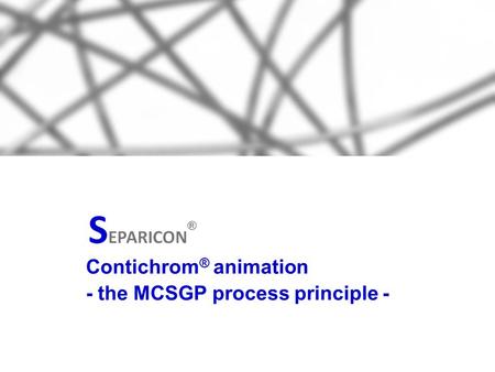 Contichrom ® animation - the MCSGP process principle -