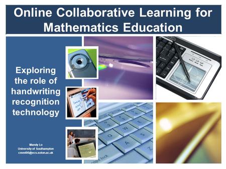Online Collaborative Learning for Mathematics Education