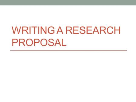 writing a research report slideshare