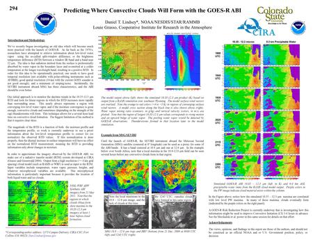 Introduction and Methodology Daniel T. Lindsey*, NOAA/NESDIS/STAR/RAMMB Louie Grasso, Cooperative Institute for Research in the Atmosphere --------------------------------------------------------------------------------------------