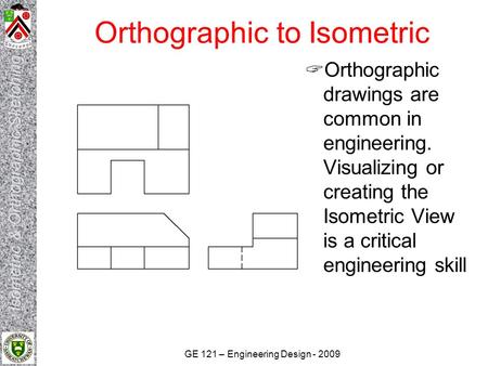 Orthographic to Isometric