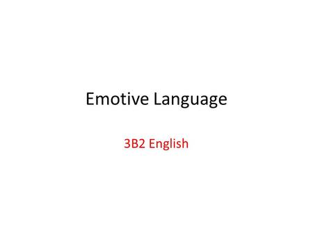Emotive Language 3B2 English.
