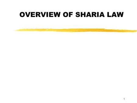 1 OVERVIEW OF SHARIA LAW. [3x-Sharia-Law-PP-Slides- LB.PPT]2 WHAT IS SHARIA LAW? (a) uA system of political/religious beliefs. uEnforced by a fascist.